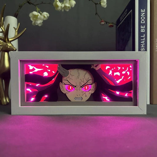 Nezuko Awakened Light Box – Demon Slayer Lightbox Decor